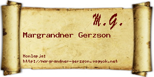 Margrandner Gerzson névjegykártya